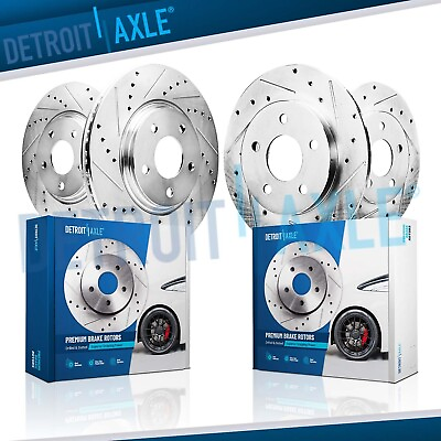 #ad For 1998 2002 Honda Accord V6 Front and Rear DRILLED SLOTTED Rotors $122.77