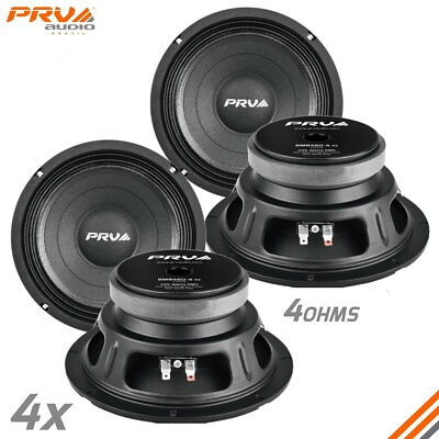 #ad 4x PRV Audio 8MB450 4 v2 Midbass Car Audio 8quot; Speakers 4 Ohm 8MB PRO 1800 Watts $143.64