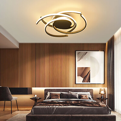 #ad Modern Ceiling Light Flush Mount Dimmable LED Chandelier Lamp FixtureRemote $61.75