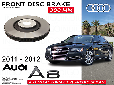 #ad 2011 2012 AUDI A8 4.2L AUTOMATIC Quattro Front Brake Disc Rotor Q4.2 4H0615301AN $386.20