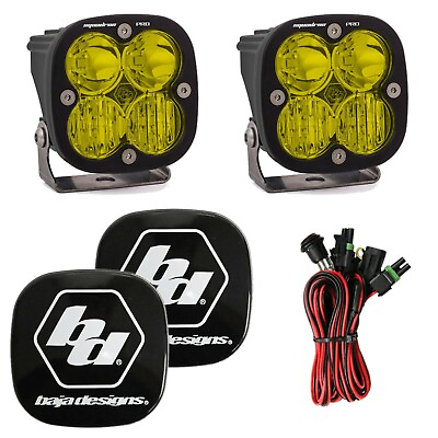 #ad Baja Designs Squadron Pro Amber Driving Combo Beam LED Lights With Rock Guards $460.85