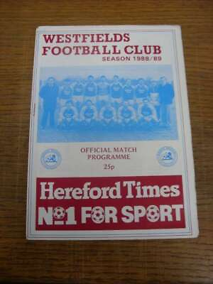 #ad 29 04 1988 Westfields v Hinckley Town amp; 01 05 1988 Stourport Joint Issue GBP 3.99