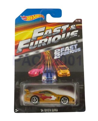 #ad Hot Wheels 2 Fast 2 Furious #x27;94 Toyota Supra 2 8 Orange New $29.95