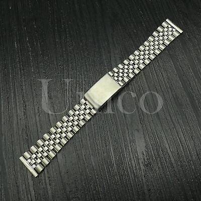 #ad 19 MM Replacement President Jubilee Steel Watch Band Bracelet Quick Release SIL $14.99