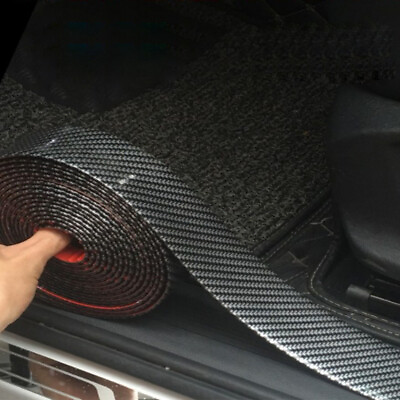 #ad 1X Accessories Carbon Fiber Car Door Plate Sill Scuff Cover Anti Scratch Sticker $15.99