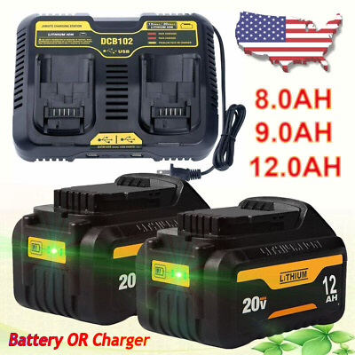 #ad 20 Volt for DeWalt 20V Max XR 12.0AH Lithium Ion Battery Charger DCB206 DCB205 $15.99