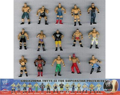 #ad Rare Set 15 Mini Figures Wrestling Wrestler Authentic Games DOLCI PREZIOSI $31.08