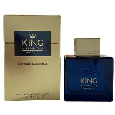 #ad King of Seduction Absolute by Antonio Banderas men EDT 3.3 3.4 oz New In Box $18.76