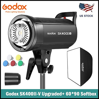#ad GODOX SK400II V Upgraded 400Ws Photo Studio Strobe Flash Monolight with Softbox $219.00