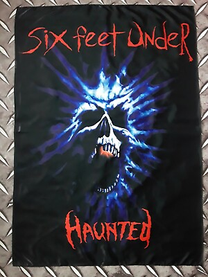 #ad SIX FEET UNDER Haunted FLAG cloth POSTER Banner Death METAL Chris Barnes $43.90