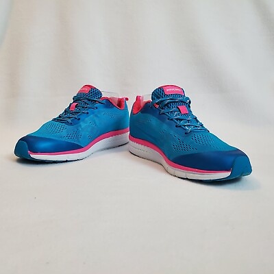 #ad Saucony Womens Girls Ideal Size 7W Shoes Track Field Running Blue Pink SY57931 $34.99