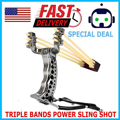 #ad Heavy Duty Hunting Slingshot Wrist West Kit Fit Adult Boys Teens Outdoor Sports $11.95