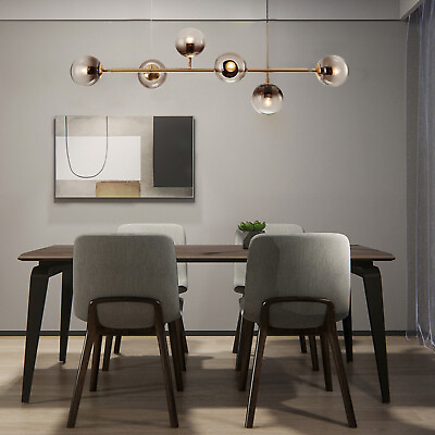 6 Lights Nordic Creative Pendant Lamp Molecular Glass Slings Chandelier Kitchen $90.25