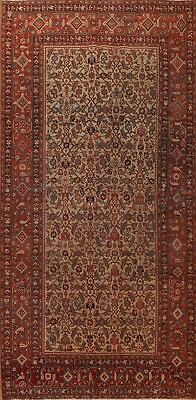 #ad Antique Pre 1900 Heriz Bakhshayesh Area Rug 7#x27;x13#x27; Hand knotted Wool Carpet $4619.00