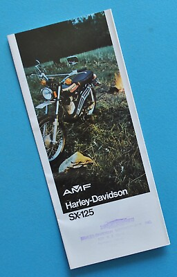 #ad Original Vintage 1974 Harley Davidson Brochure SX125 Motorcycle Dealer Stamp $15.95