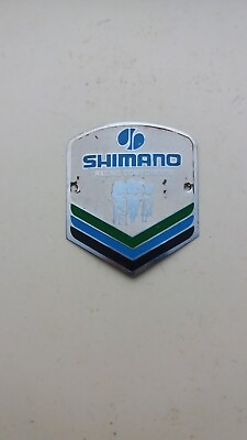 #ad SHIMANO White Color Emblem Head Badge For Shimano Japan Bicycle NOS $35.00