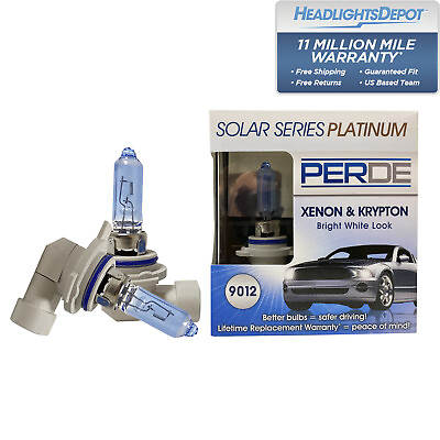 #ad PERDE Solar Series Platinum 9012 Xenon Enhanced Halogen Bulbs Left amp; Right Pair $29.95