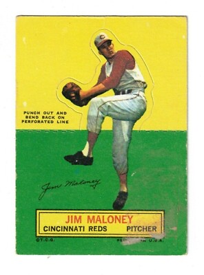 #ad 1964 Topps Baseball Stand Up JIM MALONEY card CINCINNATI REDS grade FAIR $13.99