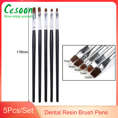 #ad 5Pcs Dental Resin Brush Pens Resin Shaping Brushes for Adhesive Porcelain Teeth $5.54