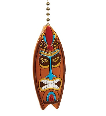 #ad Tiki Man Surfboard Ceiling Fan Pull or Light Pull Chain $12.99
