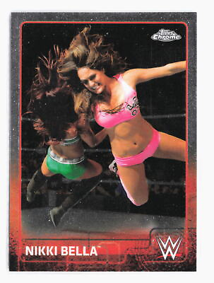#ad 2015 Topps Chrome WWE Nikki Bella 50 Pro Wrestling Card Divas $1.95