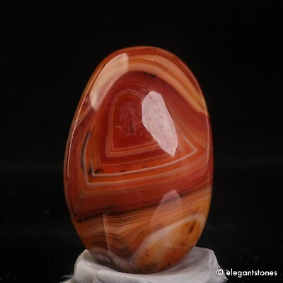 #ad 46g Natural Banded Agate Tumbled Palm Stone Crazy Lace Silk Healing Madagascar $12.33
