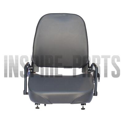 #ad Universal Forklift Excavator Tractor Seat PVC Leather Adjustable Backrest Chair $95.90