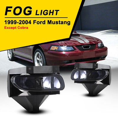 #ad Fog Lights Fits 99 04 Ford Mustang Replacement Factory OE Assembly Smoke Lamps $25.29
