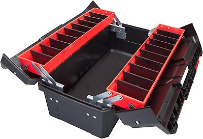 #ad Double Folding Multi Function Portable Plastic Storage Tool Box $31.65