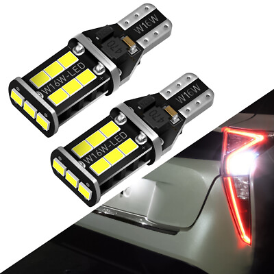 #ad 2PCS Reverse Light Bulb 15 SMD Super Bright LED W16W T15 955 921 For Volkswagen GBP 9.99