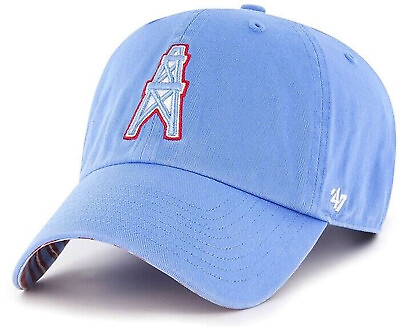 #ad RARE Authentic Houston Oilers Historic NWT Zubaz X #x27;47 Brand NFL Dad Hat Cap $39.99