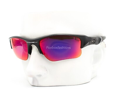 #ad Oakley 26 241 Flak Sunglasses Polished Black Ruby Iridium Lens Polarized READ $75.00