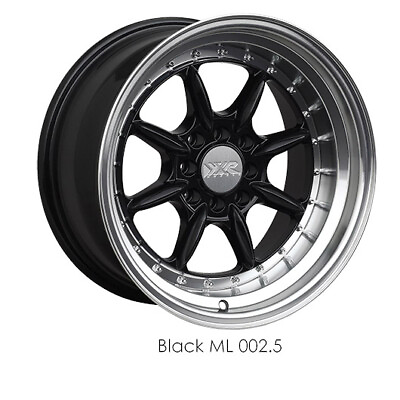 #ad XXR Wheels Rim 002.5 16x8 4x100 4x114.3 ET20 73.1CB Black ML $158.52