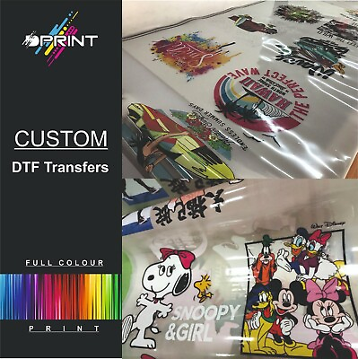 #ad CUSTOM TSHIRT TRANSFER HEAT TRANSFER DTF PERSONALISED TEXT ANY NAME ANY IMAGE GBP 4.49