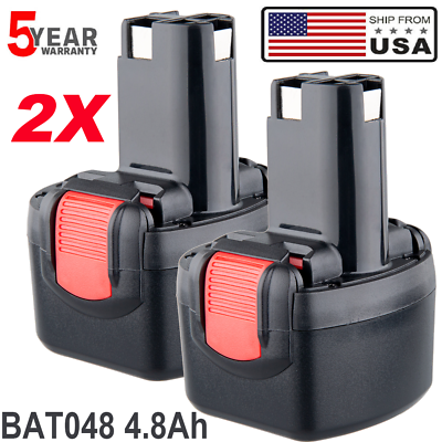 #ad 1 2 PACK For Bosch 4.8Ah Battery 9.6V BAT001 BAT048 BAT049 BAT100 BAT119 NI MH $25.99