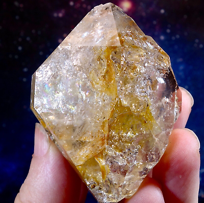 #ad 68g Rare Large Golden Healer Herkimer Diamond Quartz Crystal New York 💎✨ AU $145.00