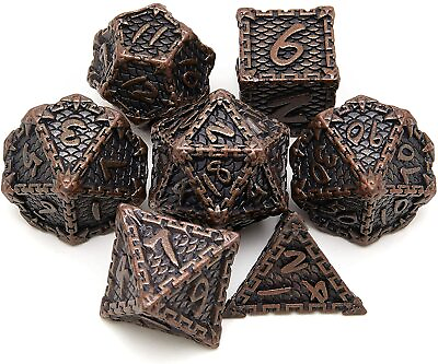 #ad Metal Dice Scales Design Polyhedral Dice for Role Playing Game Toy Damp;D Dice #06 $18.59