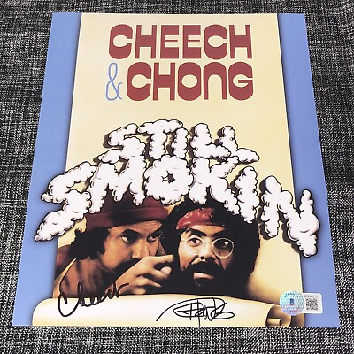 #ad TOMMY CHONG CHEECH MARIN SIGNED AUTOGRAPH 8X10 PHOTO UP IN SMOKE BECKETT BAS COA $75.00
