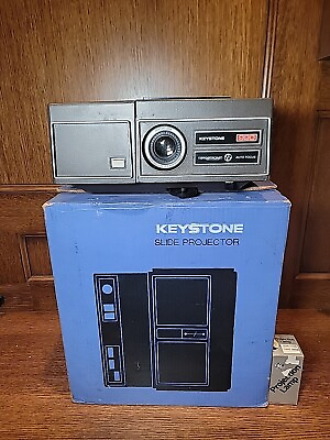 #ad Vintage Retro Keystone K 990 Slide Projector Auto Focus amp; Box Family Photos READ $49.99