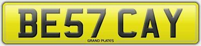 #ad Number plate BE57 CAY registration BEST CAY BEST CAYMAN NO FEES CAYENNE POR REG GBP 999.00