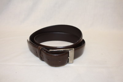 #ad Chocolate Brown FULL GRAIN Italian Leather Solid Belt Mens Size 40 100 B27 $50.00
