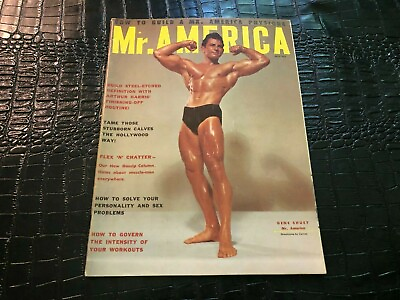 #ad JULY 1961 MR MISTER AMERICA bodybuilding magazine GENE SHUEY $24.99