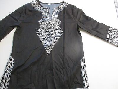 #ad Womens black 3 4 sleeve sleeve blouse sz s $8.32