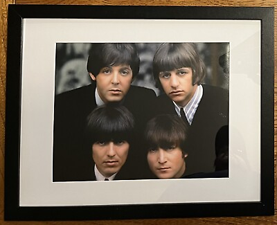 #ad New Framed And Matted 8x10 Color Photo of The Beatles. Nice $24.99