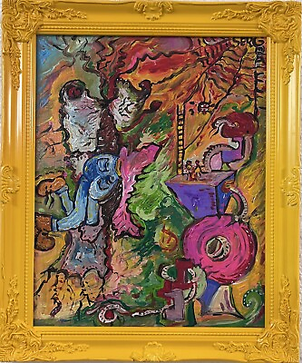 #ad Original Abstract Painting on Canvas quot;Jump into the Paintingquot; by Serg Graff COA $600.00