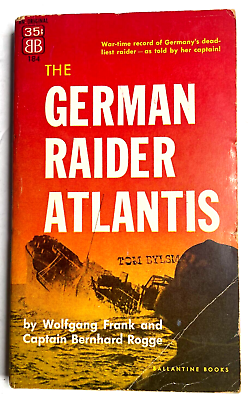 #ad The German Raider Atlantis VTG Ballantine 184 1956 Wolfgang Frank Bernhard Rogge $8.88
