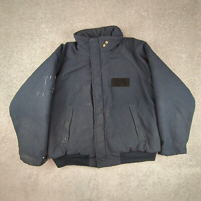 #ad Vintage US Navy Cold Weather Flame Resistant Deck Jacket Mens XL Blue RX RM DIV0 $79.95