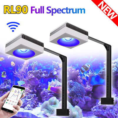 #ad PopBloom LED Aquarium Reef Light Aquarium Led 48 Full Spectrum SPSLPS Coral Tank $338.00