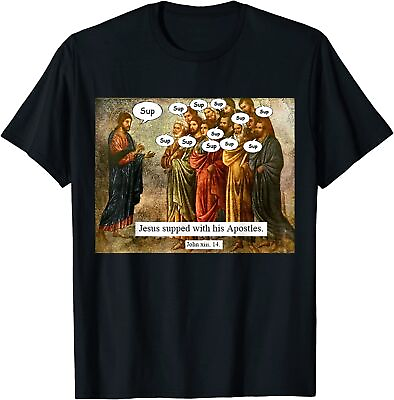 #ad NEW Funny Christian Jesus Apostles Meme T Shirt $22.99