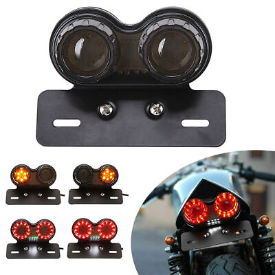 #ad Motorcycle Integrated LED Tail Light Dual Turn Signal Brake License Plate Lamp $13.99
